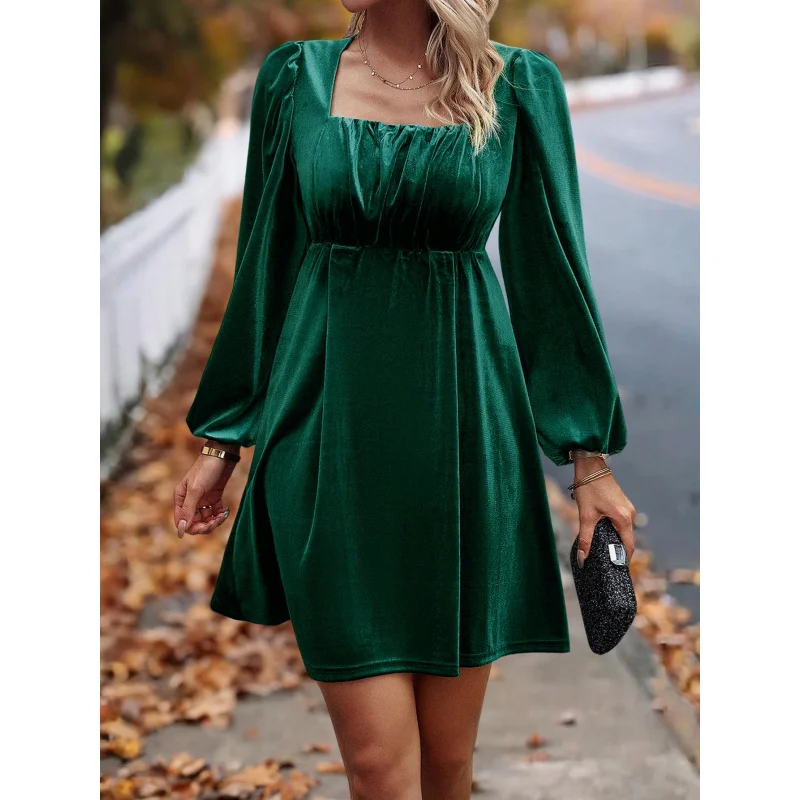 YQ1-Autumn Winter New Women's Dress Waist-Cinching Large Hem Long Sleeve Elegant Velvet Party Sexy Dress
YQ1-Autumn Winter New Women's Dress Waist-Cinching Large Hem Long Sleeve Elegant Velvet Party Sexy Dress
