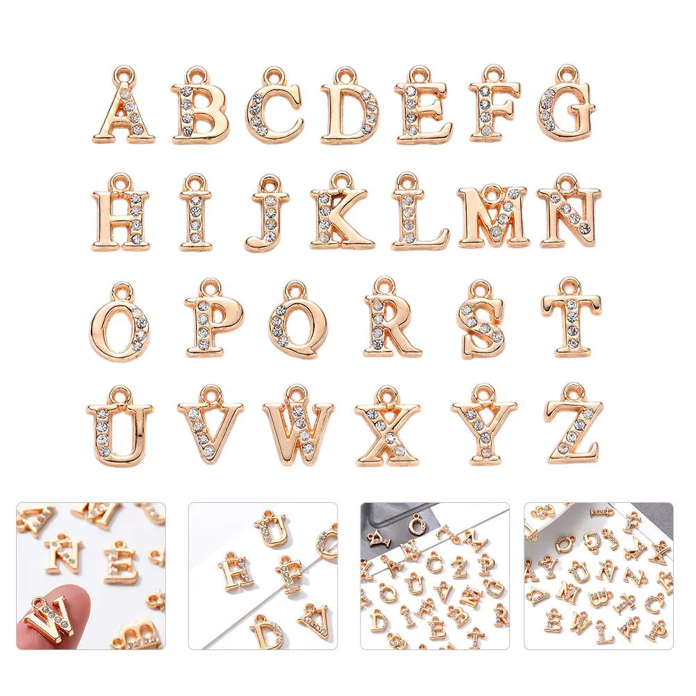 26Pcs Alphabet Pendant Decorative Letter Charms DIY Alloy English Necklace Bracelets Keyrings Handmade Creative Accessories
26Pcs Alphabet Pendant Decorative Letter Charms DIY Alloy English Necklace Bracelets Keyrings Handmade Creative Accessories