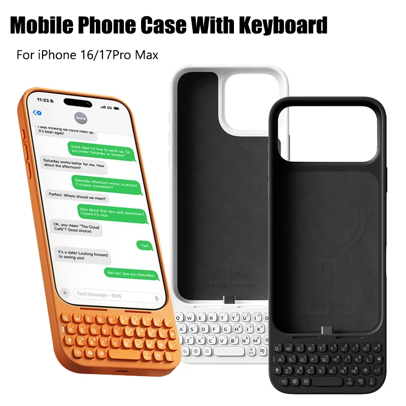 Чехол для телефона MetaKey с клавиатурой, из ПУ и ТПУ, с магнитной поддержкой, 37 клавиш, мини-клавиатура для iPhone 16 Pro Max, 17 Pro Max
Чехол для телефона MetaKey с клавиатурой, из ПУ и ТПУ, с магнитной поддержкой, 37 клавиш, мини-клавиатура для iPhone 16 Pro Max, 17 Pro Max