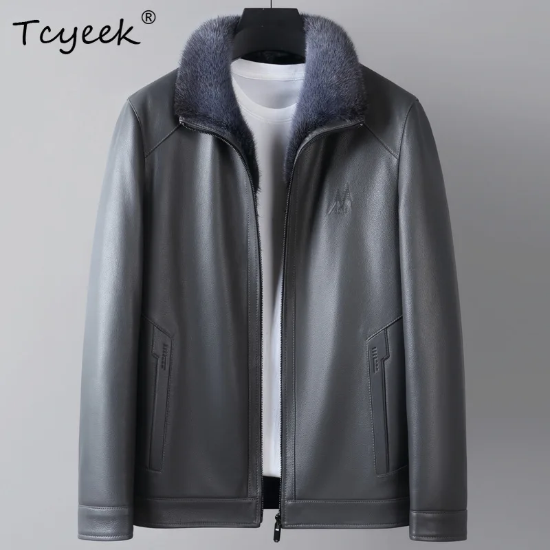 Tcyeek Пальто из натурального норкового меха Мужская зимняя одежда 2025 Куртка из натуральной кожи с перекрестным норковым воротником Мужская куртка Куртка Мужская
Tcyeek Пальто из натурального норкового меха Мужская зимняя одежда 2025 Куртка из натуральной кожи с перекрестным норковым воротником Мужская куртка Куртка Мужская