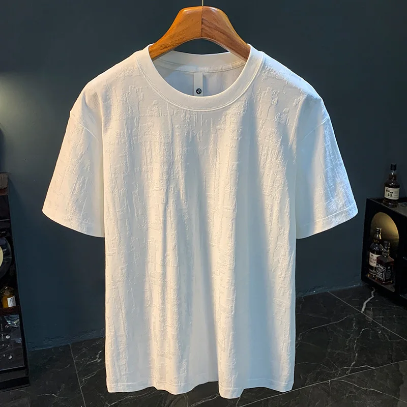 High end light luxury men's T-shirt short sleeved 2025 summer new fashion simple pure cotton solid color top
High end light luxury men's T-shirt short sleeved 2025 summer new fashion simple pure cotton solid color top