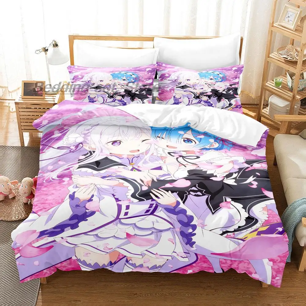 Re Zero Bedding Set Single Twin Full Queen King Size Bed Set Aldult Kid Bedroom Duvetcover Sets 3D Print Anime Bed Sheet Set
Re Zero Bedding Set Single Twin Full Queen King Size Bed Set Aldult Kid Bedroom Duvetcover Sets 3D Print Anime Bed Sheet Set