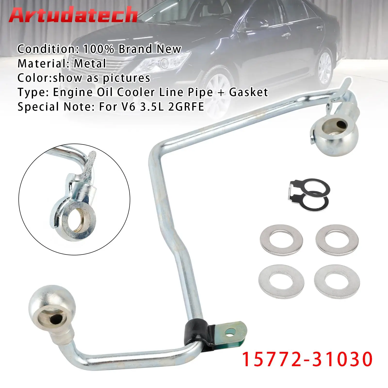 Artudatech 2GRFE линия радиатора моторного масла 15772-31030 + прокладки для Toyota Avalon Camry 1577231030
Artudatech 2GRFE линия радиатора моторного масла 15772-31030 + прокладки для Toyota Avalon Camry 1577231030
