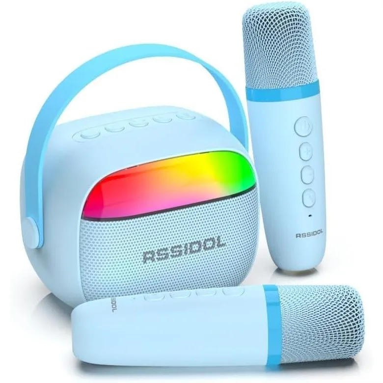 Портативная караоке-система с 2 беспроводными микрофонами и RGB Bluetooth-колонкой для детей, подарок на день рождения, игрушки для возраста 3-8 лет
Портативная караоке-система с 2 беспроводными микрофонами и RGB Bluetooth-колонкой для детей, подарок на день рождения, игрушки для возраста 3-8 лет