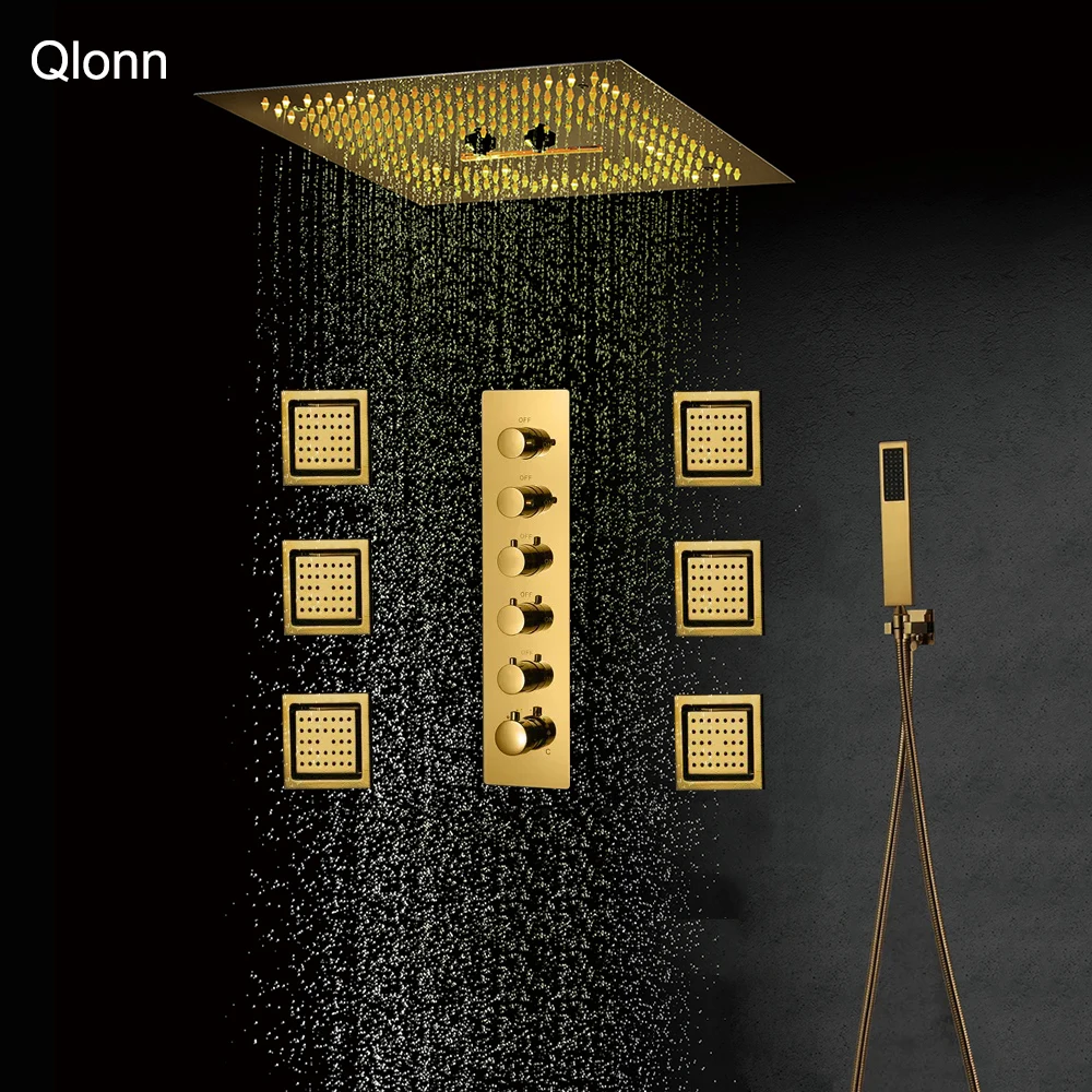 Qlonn 16-дюймовая роскошная душевая система Rainfall Spa Emotional Appeal Душевая насадка Смесители для ванной комнаты Скрытый термостатический переключатель
Qlonn 16-дюймовая роскошная душевая система Rainfall Spa Emotional Appeal Душевая насадка Смесители для ванной комнаты Скрытый термостатический переключатель