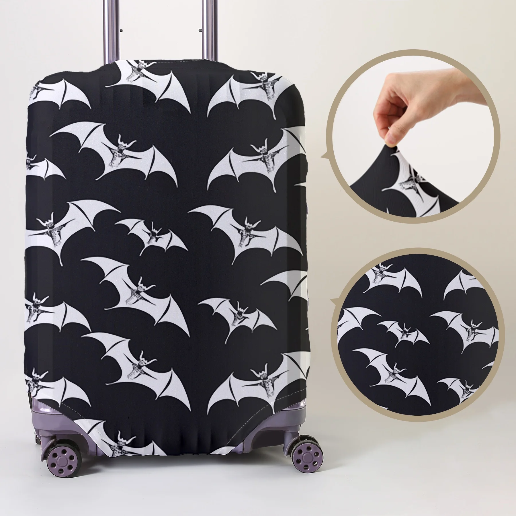 Gothic style bat full print pattern luggage protection cover, suitable for 18-32 inch luggage covers, luggage handle gloves, tra
Gothic style bat full print pattern luggage protection cover, suitable for 18-32 inch luggage covers, luggage handle gloves, tra