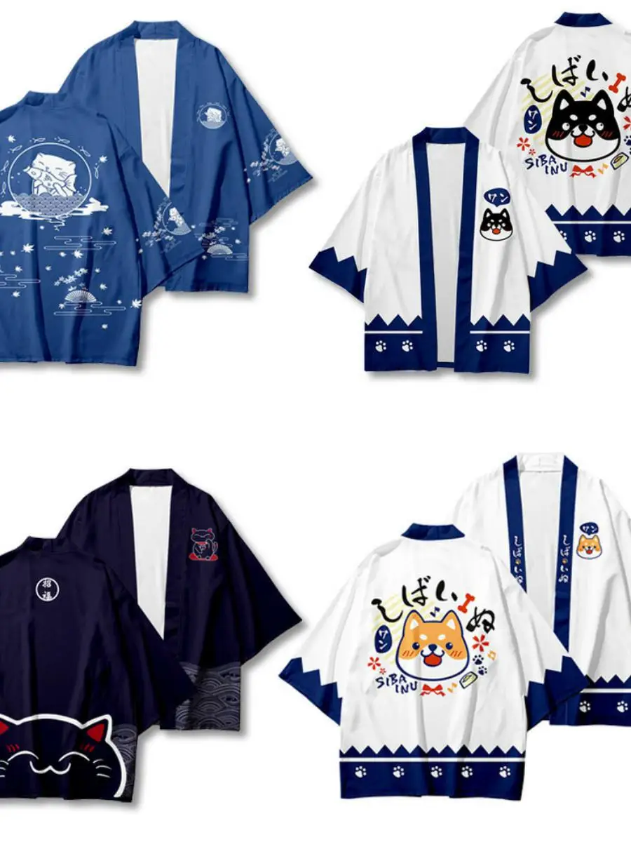 Новое летнее свободное повседневное японское кимоно большого размера с собакой и собакой, домашнее кимоно с цифровой печатью, прямой S
Новое летнее свободное повседневное японское кимоно большого размера с собакой и собакой, домашнее кимоно с цифровой печатью, прямой S