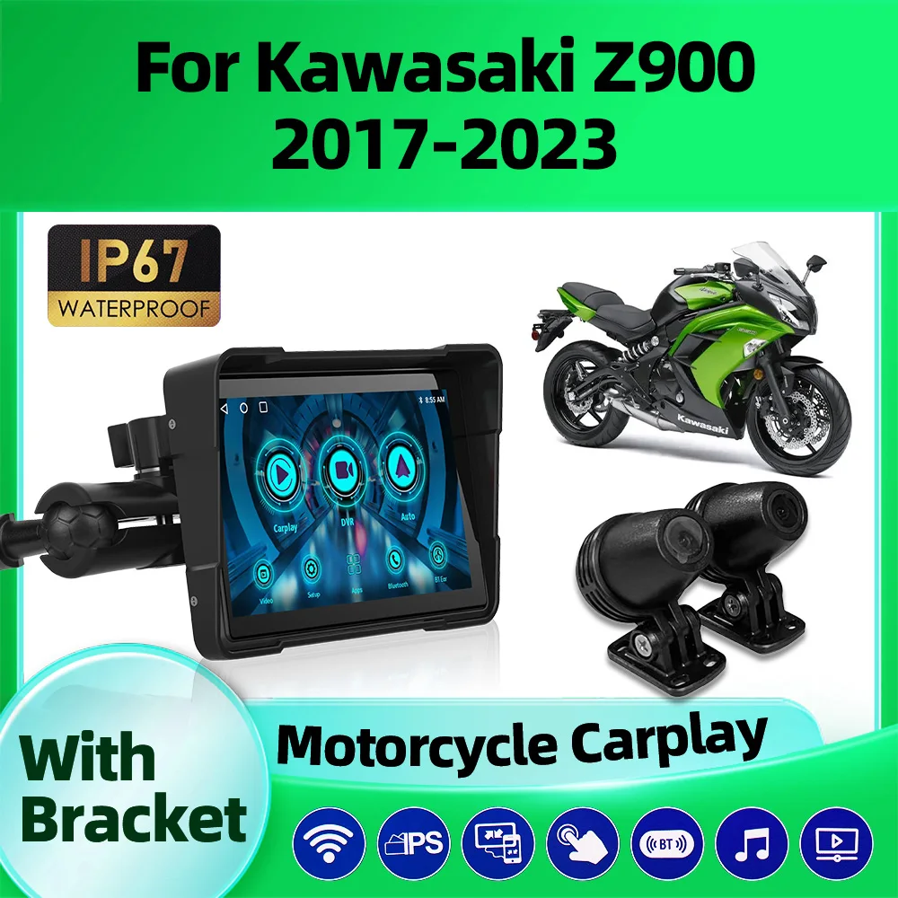 5" Portable Motorcycle GPS Navigation Waterproof Moto Carplay Display Wireless Android Auto Monitor For Kawasaki Z900 2017-2023
5" Portable Motorcycle GPS Navigation Waterproof Moto Carplay Display Wireless Android Auto Monitor For Kawasaki Z900 2017-2023