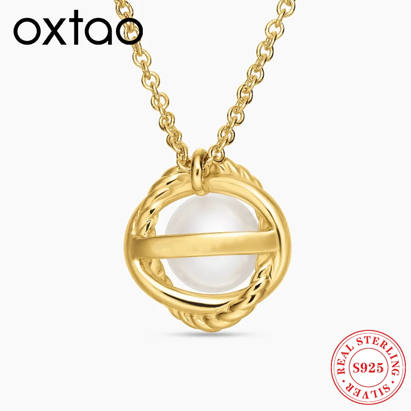 OXTAO Women's Baroque Pearl Necklace 6.5-7mm 925 Silver High Quality Natural Freshwater Pearl Infinity Pendant Necklace Jewelry
OXTAO Women's Baroque Pearl Necklace 6.5-7mm 925 Silver High Quality Natural Freshwater Pearl Infinity Pendant Necklace Jewelry