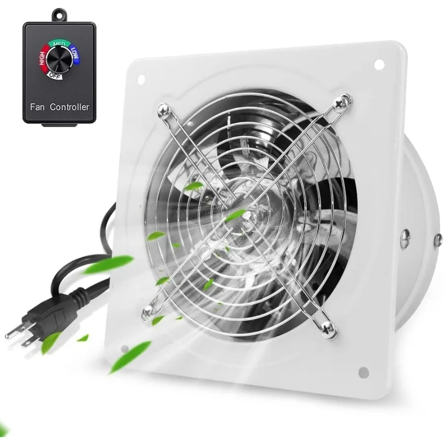 6 Inch Exhaust Fan with Variable Speed Controller, 110V 40W Wall Mount with Backdraft Damper, 353 CFM Low Noise for Attic, Gara
6 Inch Exhaust Fan with Variable Speed Controller, 110V 40W Wall Mount with Backdraft Damper, 353 CFM Low Noise for Attic, Gara
