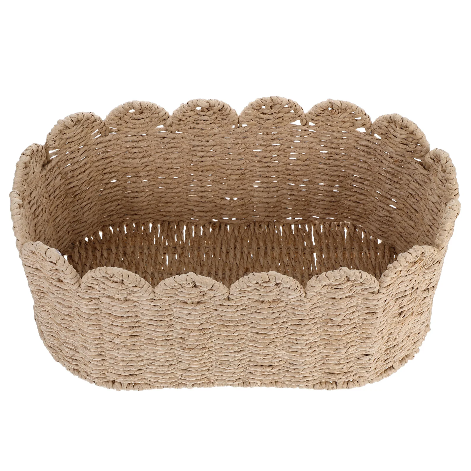 Hand-Woven Paper Rope Storage Basket Fan-Shaped Design Large Capacity Organizer for Bedroom Nursery Living Room Decorative
Hand-Woven Paper Rope Storage Basket Fan-Shaped Design Large Capacity Organizer for Bedroom Nursery Living Room Decorative