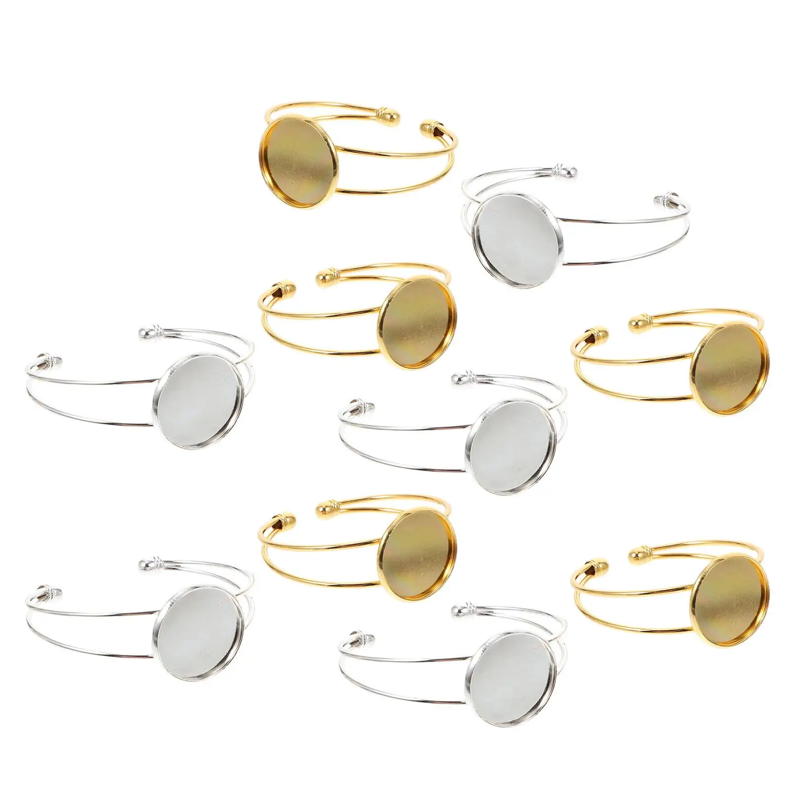 10 Pcs Border Tray Bracelet Alloy Blanks DIY Bangle Base Metal Circlet Bracelet Base Craft Supplies Bright Color
10 Pcs Border Tray Bracelet Alloy Blanks DIY Bangle Base Metal Circlet Bracelet Base Craft Supplies Bright Color