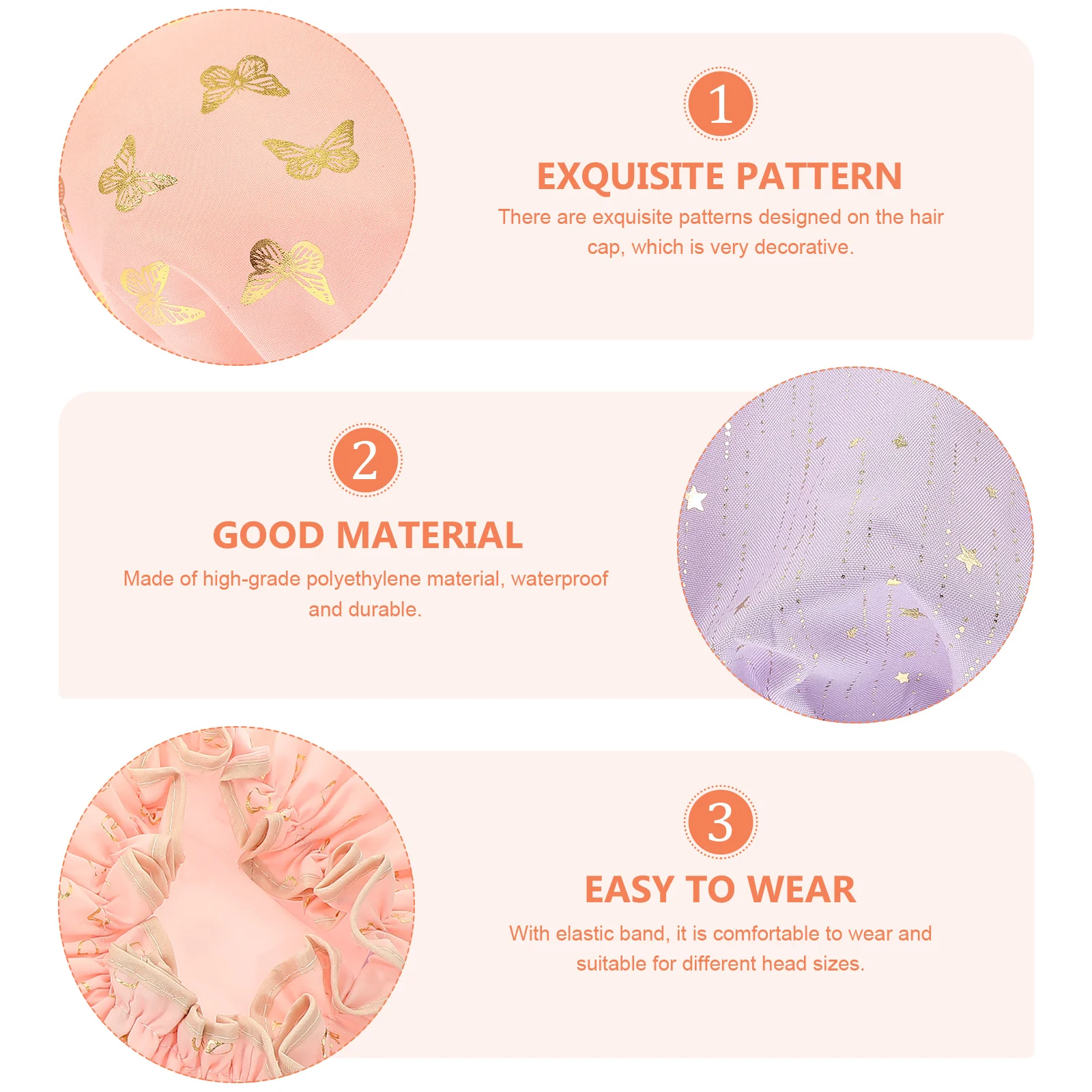 3Pcs Waterproof Kids Bath Shower Hat Elastic Baby Bathing Hair Cover Reusable Shower Cap for Children Kids Bath Hat
3Pcs Waterproof Kids Bath Shower Hat Elastic Baby Bathing Hair Cover Reusable Shower Cap for Children Kids Bath Hat