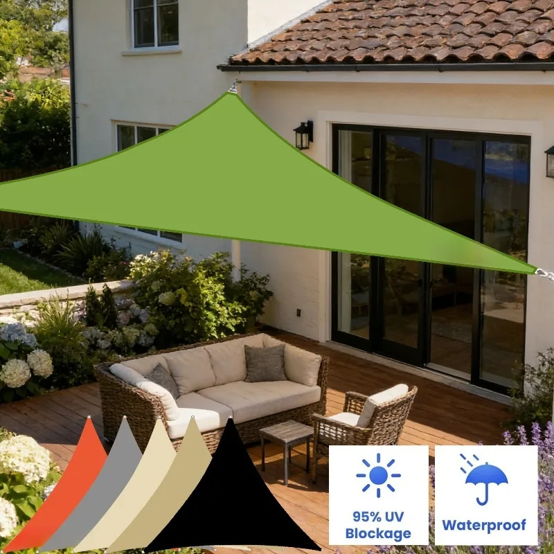 Green Sun Shade Sail Triangle Waterproof UPF50+ 98% UV Block Sunscreen Cloth for Balcony Courtyard Patio Outdoor Awning
Green Sun Shade Sail Triangle Waterproof UPF50+ 98% UV Block Sunscreen Cloth for Balcony Courtyard Patio Outdoor Awning