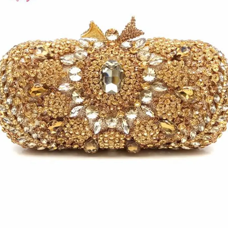 XIYUAN Gold/Silver Crystal Clutch Purse Stone Evening Bags For Women Minaudiere Bag Wedding Party Clutches Bridal Gift Handbag
XIYUAN Gold/Silver Crystal Clutch Purse Stone Evening Bags For Women Minaudiere Bag Wedding Party Clutches Bridal Gift Handbag