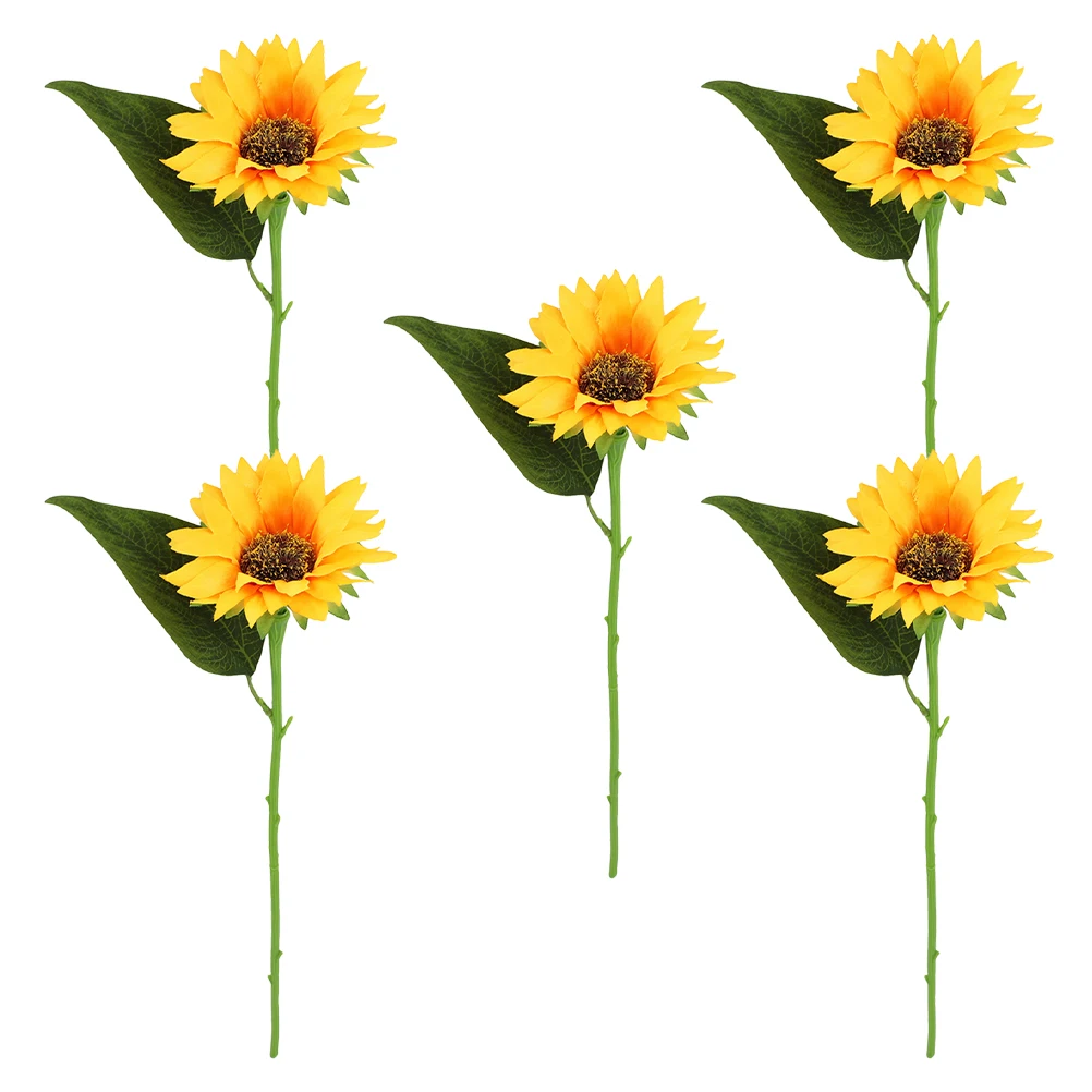 5 Pcs Artificial Sunflower Realistic Stems Home Decor Desktop Photography Prop Outdoor Flowers Vase Arrangement Simulated Flower
5 Pcs Artificial Sunflower Realistic Stems Home Decor Desktop Photography Prop Outdoor Flowers Vase Arrangement Simulated Flower