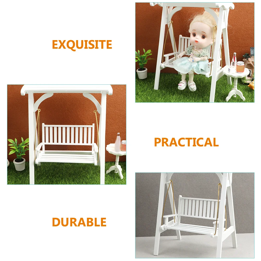 Miniature 1:12 Dollhouse Swing White Mini Furniture Garden Decoration Tiny Swing Statue Safe Kids Toy Realistic Mini House
Miniature 1:12 Dollhouse Swing White Mini Furniture Garden Decoration Tiny Swing Statue Safe Kids Toy Realistic Mini House