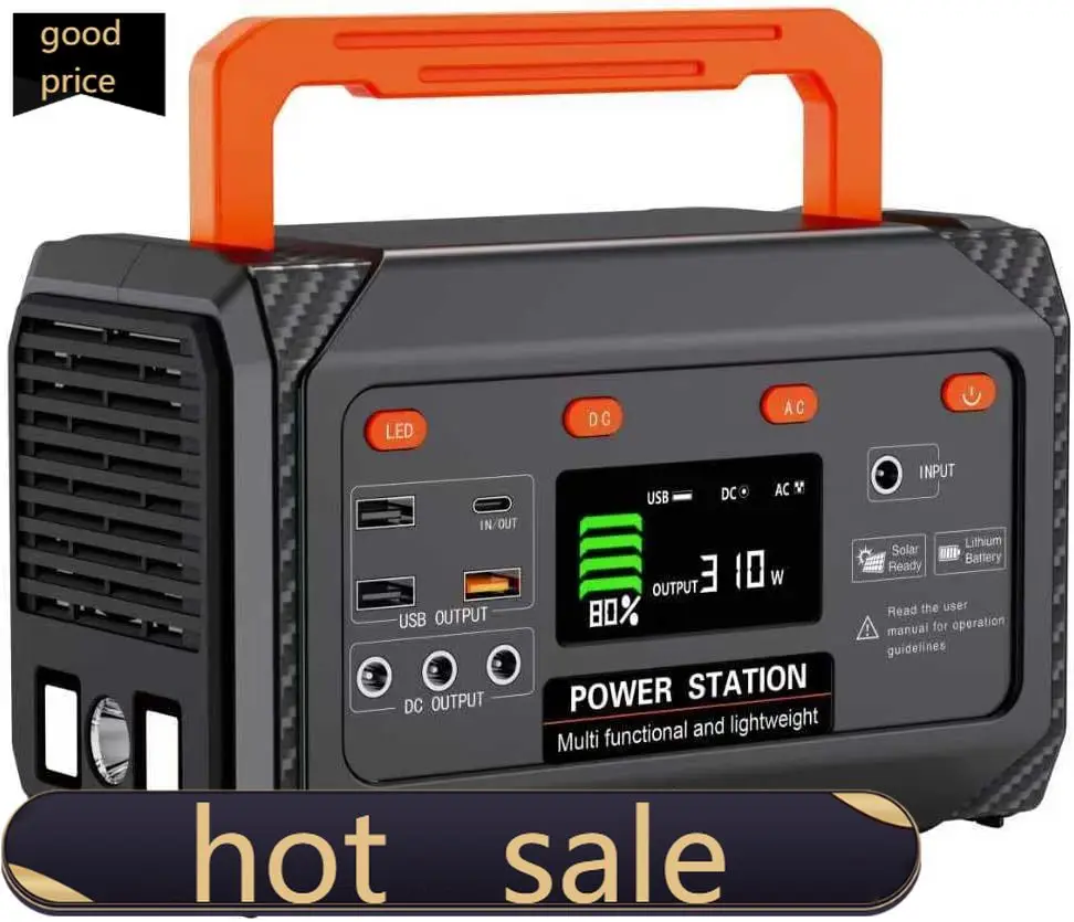 300W Portable Power Station 270Wh Camping Lithum Battery Solar Generator with 2 AC Output USB C PD 45W Quick Charge Battery
300W Portable Power Station 270Wh Camping Lithum Battery Solar Generator with 2 AC Output USB C PD 45W Quick Charge Battery