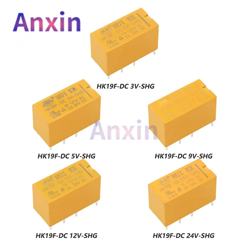 5PCS HK19F-DC3V-SHG HK19F-DC5V-SHG HK19F-DC9V-SHG HK19F-DC12V-SHG HK19F-DC24V-SHG 1A 125VAC 2A 30VDC 8Pin HK19F 5V 12V 24V Relay
5PCS HK19F-DC3V-SHG HK19F-DC5V-SHG HK19F-DC9V-SHG HK19F-DC12V-SHG HK19F-DC24V-SHG 1A 125VAC 2A 30VDC 8Pin HK19F 5V 12V 24V Relay