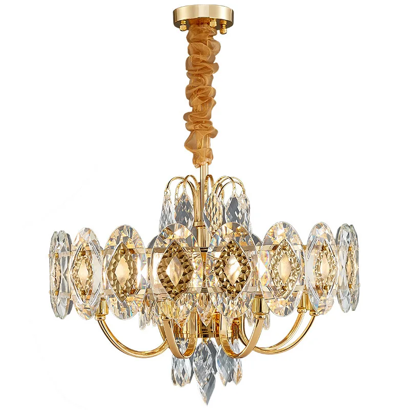 Postmodern luxury style circular crystal chandelier living room light modern minimalist villa model bedroom light
Postmodern luxury style circular crystal chandelier living room light modern minimalist villa model bedroom light