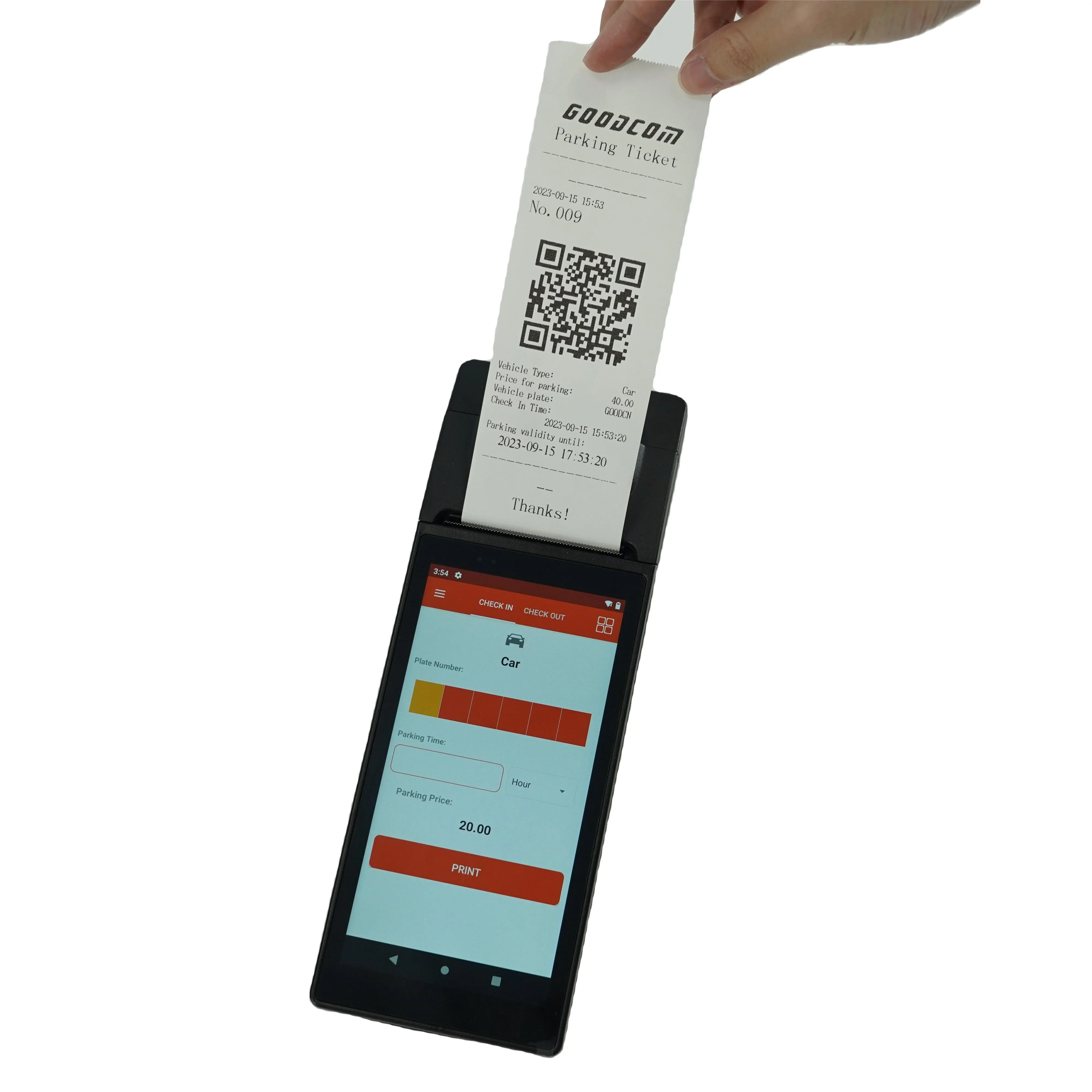 GOODCOM Android Handheld POS with Inbuilt Printer Wireless Handheld POS Terminal for Car Park Management System
GOODCOM Android Handheld POS with Inbuilt Printer Wireless Handheld POS Terminal for Car Park Management System