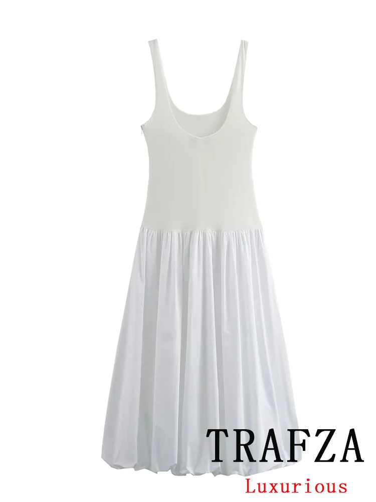 TRAFZA Vintage Casual Chic Women Dress White Solid Sexy Ruffles Long Party Dress Fashion 2024 Summer Elegant Mujer Vestidos
TRAFZA Vintage Casual Chic Women Dress White Solid Sexy Ruffles Long Party Dress Fashion 2024 Summer Elegant Mujer Vestidos