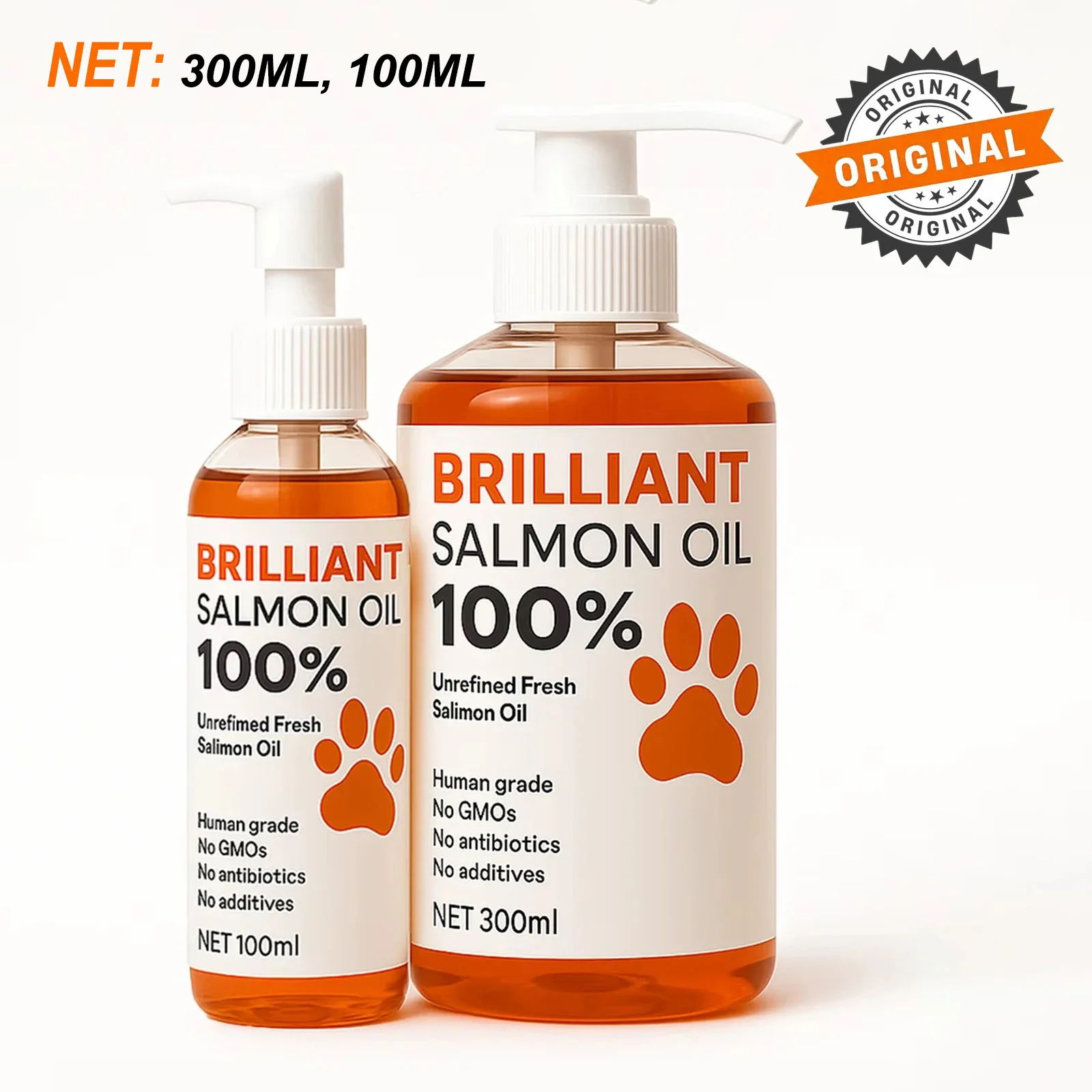 300ml/10.15 fl oz, 100ml/3.38 fl oz Human Grade Salmon Oil for Dogs&Cats – Omega Fatty Acids Supplement for Optimal Health & Nut
300ml/10.15 fl oz, 100ml/3.38 fl oz Human Grade Salmon Oil for Dogs&Cats – Omega Fatty Acids Supplement for Optimal Health & Nut