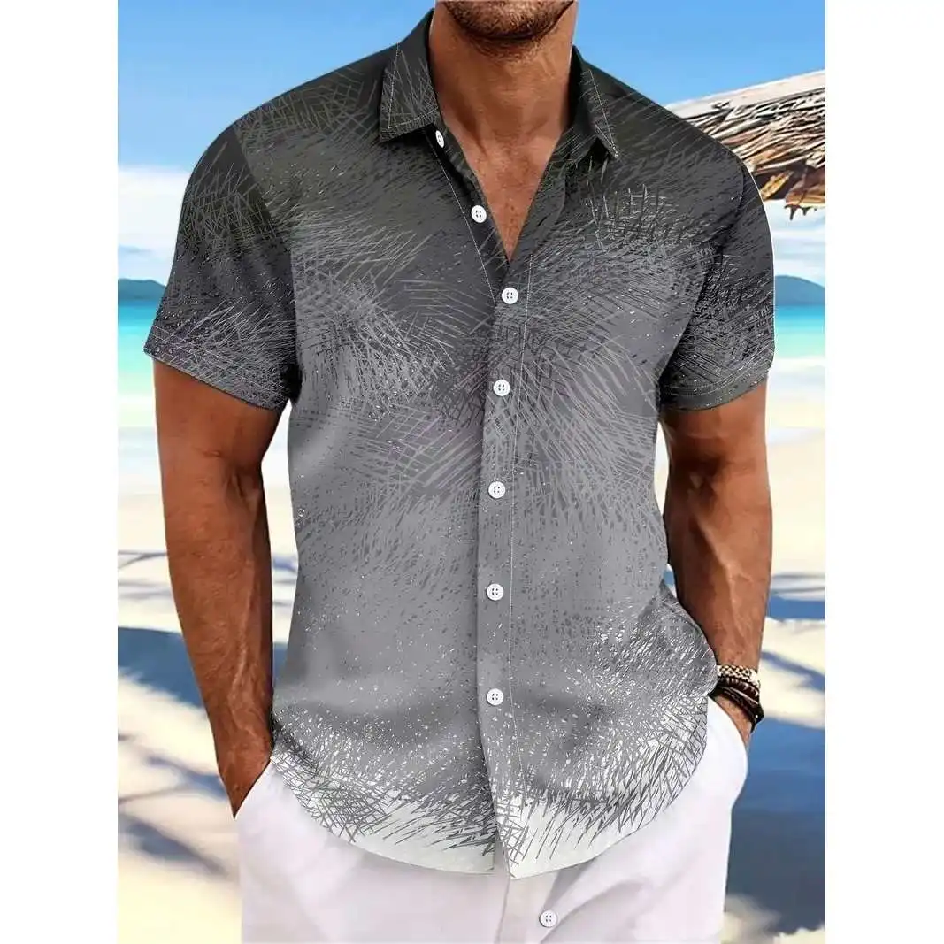 Digital Print Button up Shirt Men's Beach Casual Loose Fit Cotton Sun Protection Short Sleeve Striped Ice Sensation Shirt
Digital Print Button up Shirt Men's Beach Casual Loose Fit Cotton Sun Protection Short Sleeve Striped Ice Sensation Shirt