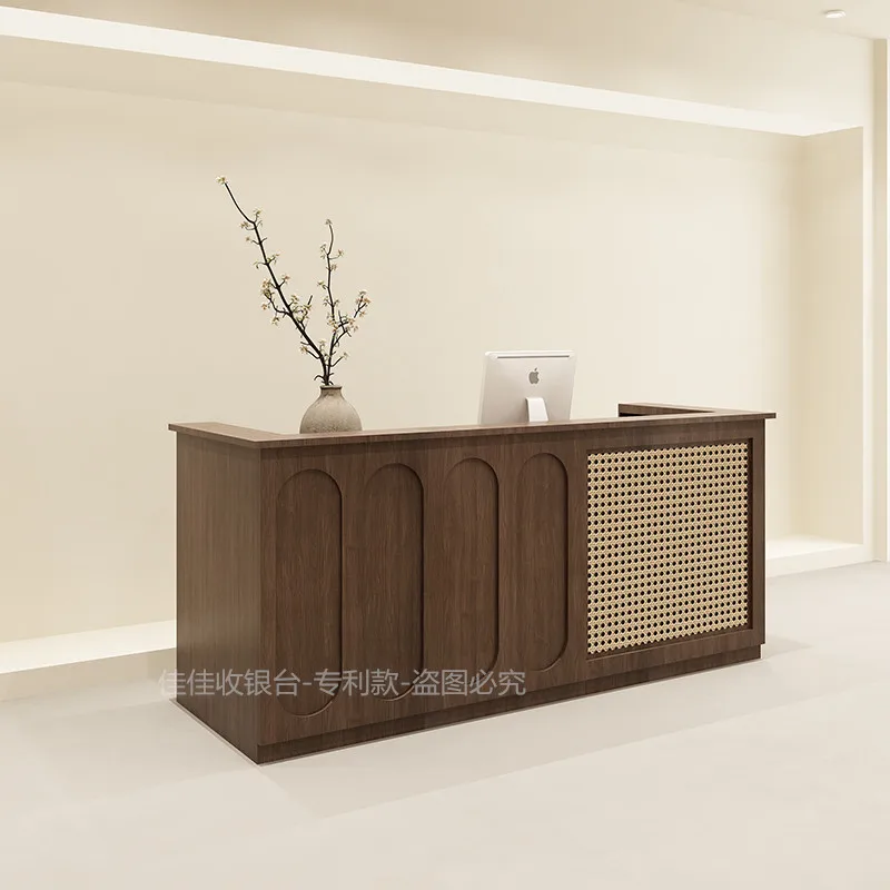 Wooden Reception Table Office Desk Design Simple Elegant Build for Beauty Salon Hotel Clinic Arrangement Reception Counter
Wooden Reception Table Office Desk Design Simple Elegant Build for Beauty Salon Hotel Clinic Arrangement Reception Counter