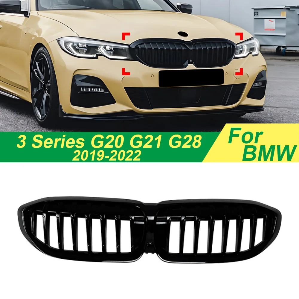 Single Slat Kidney Grille for BMW 3 Series G20 G21 G28 2019-2022 Front Bumper Grille Replacement Kit Car Exterior Modification
Single Slat Kidney Grille for BMW 3 Series G20 G21 G28 2019-2022 Front Bumper Grille Replacement Kit Car Exterior Modification