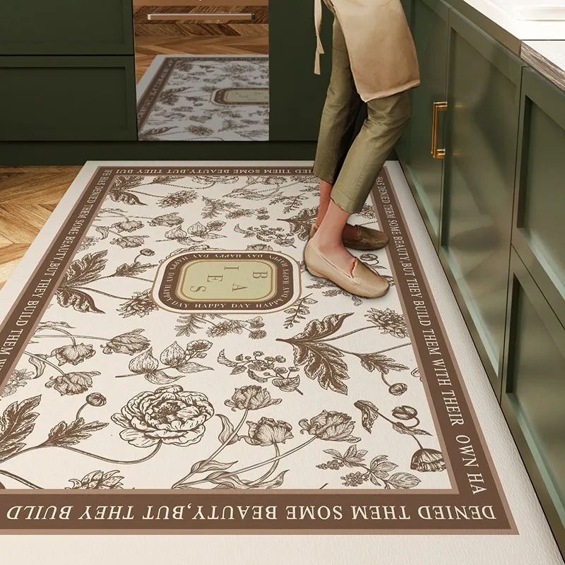 Kitchen Floor Mat Retro PVC Waterproof Oil-proof Leather Carpet Home Decor Anti-fouling Easy Clean Leather Balcony Rug Ковер 양탄자
Kitchen Floor Mat Retro PVC Waterproof Oil-proof Leather Carpet Home Decor Anti-fouling Easy Clean Leather Balcony Rug Ковер 양탄자