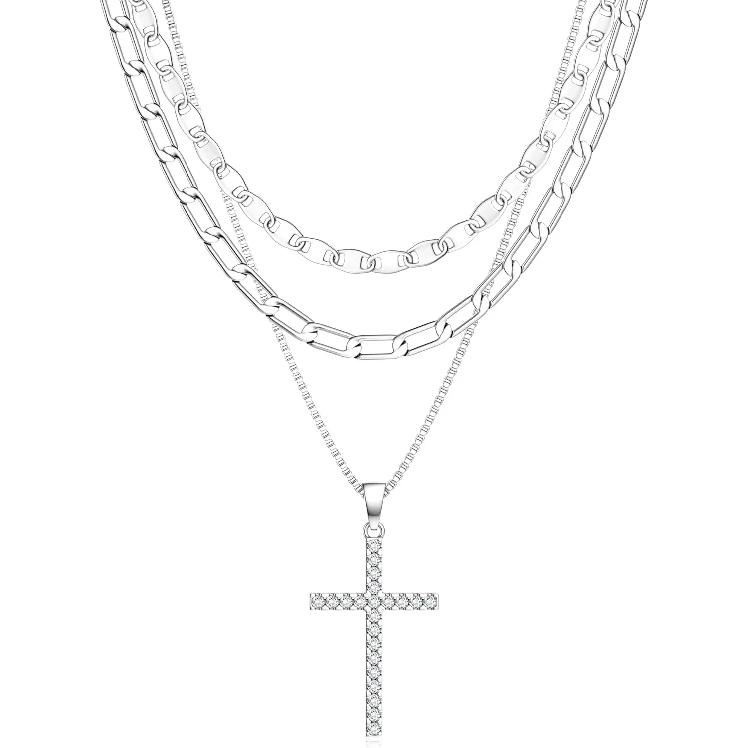 Bobisty Layered Cross Necklaces for Women Non Tarnish Stacking Chunky Necklace Cross Pendant Stackable Necklaces Jewelry Gifts
Bobisty Layered Cross Necklaces for Women Non Tarnish Stacking Chunky Necklace Cross Pendant Stackable Necklaces Jewelry Gifts