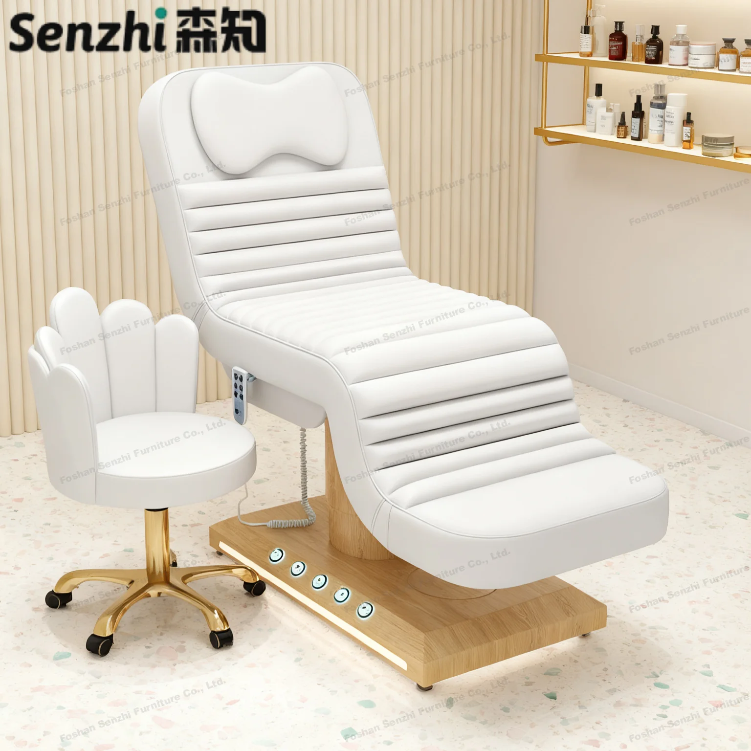 Electric Eyelash Bed Wood Grain Base Curve Lash Bed 3 Motor Beauty Bed Facial Facial Massage Table White Leather
Electric Eyelash Bed Wood Grain Base Curve Lash Bed 3 Motor Beauty Bed Facial Facial Massage Table White Leather