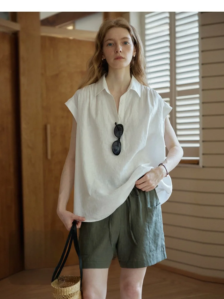 Льняная рубашка с коротким рукавом, простая, практичная, свободного кроя, для повседневной носки, тонкая, стандартного размера.
Льняная рубашка с коротким рукавом, простая, практичная, свободного кроя, для повседневной носки, тонкая, стандартного размера.