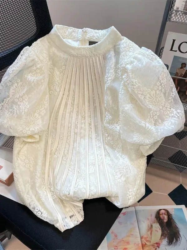 plus Size 300 Pounds Women's Shirt Stand Collar Bubble Sleeve Slimming Korean Style Summer Casual Breathable Loose Fit Blouse
plus Size 300 Pounds Women's Shirt Stand Collar Bubble Sleeve Slimming Korean Style Summer Casual Breathable Loose Fit Blouse