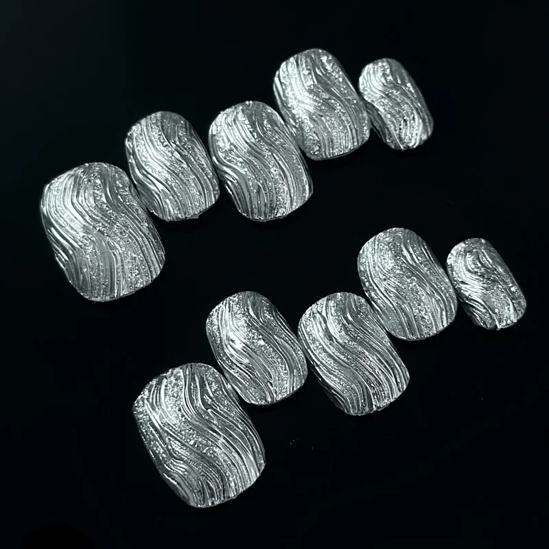 10pcs Silver Handmade Nails Magic Mirror Pink Press on Nail Short Square-Round Full Coverage Nail Tips for Women&Girl False Nail
10pcs Silver Handmade Nails Magic Mirror Pink Press on Nail Short Square-Round Full Coverage Nail Tips for Women&Girl False Nail