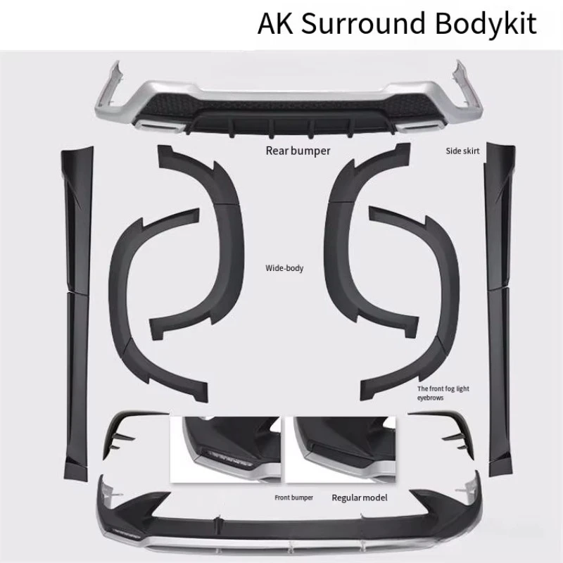 2022 Front and Rear Bumper Modification Front Lip Side Skirt Full Body Kit Front and Rear Bumper AK
2022 Front and Rear Bumper Modification Front Lip Side Skirt Full Body Kit Front and Rear Bumper AK