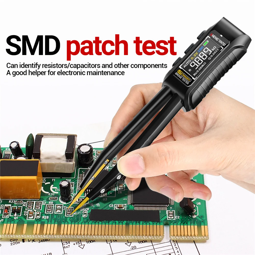 ANENG GN702 Digital LCR SMD ESR Tester Smart Tweezer Meter Resistance Capacitance Continuity Diode Test Measurement Tools Type-C
ANENG GN702 Digital LCR SMD ESR Tester Smart Tweezer Meter Resistance Capacitance Continuity Diode Test Measurement Tools Type-C