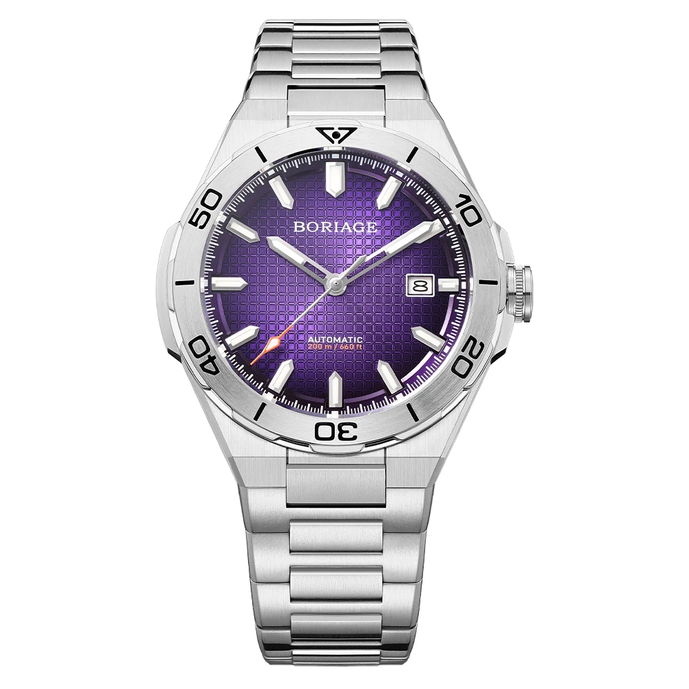 BORIAGE Fully automatic men's mechanical watch, 200M waterproof, BGW9 luminescent, MIYOTA9015 movement, enamel dial
BORIAGE Fully automatic men's mechanical watch, 200M waterproof, BGW9 luminescent, MIYOTA9015 movement, enamel dial