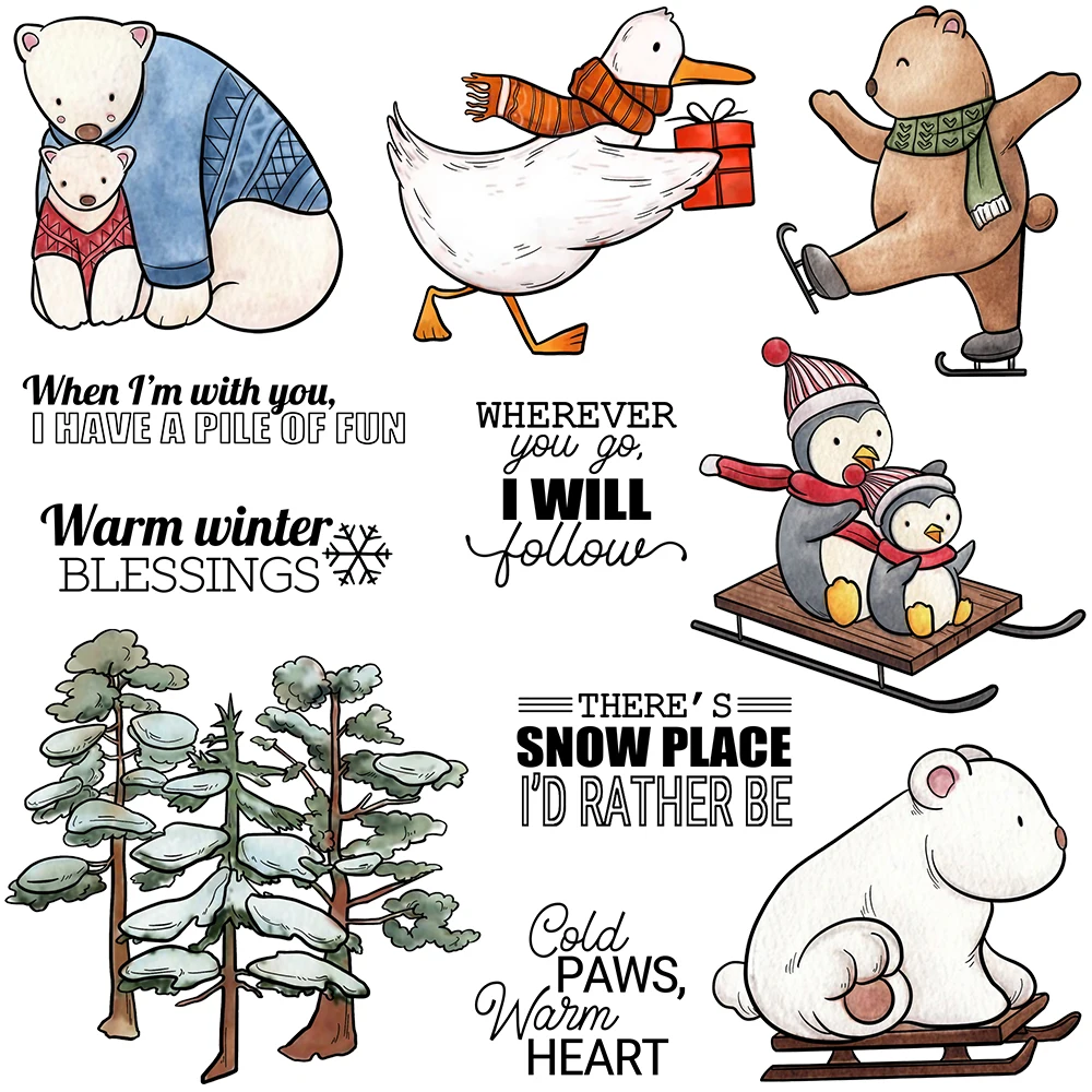 MangoCraft Kawaii Animals And Winter Pine Tree Clear Stamps DIY Scrapbooking Supplies Silicone Stamp for Cards Albums Decor
MangoCraft Kawaii Animals And Winter Pine Tree Clear Stamps DIY Scrapbooking Supplies Silicone Stamp for Cards Albums Decor