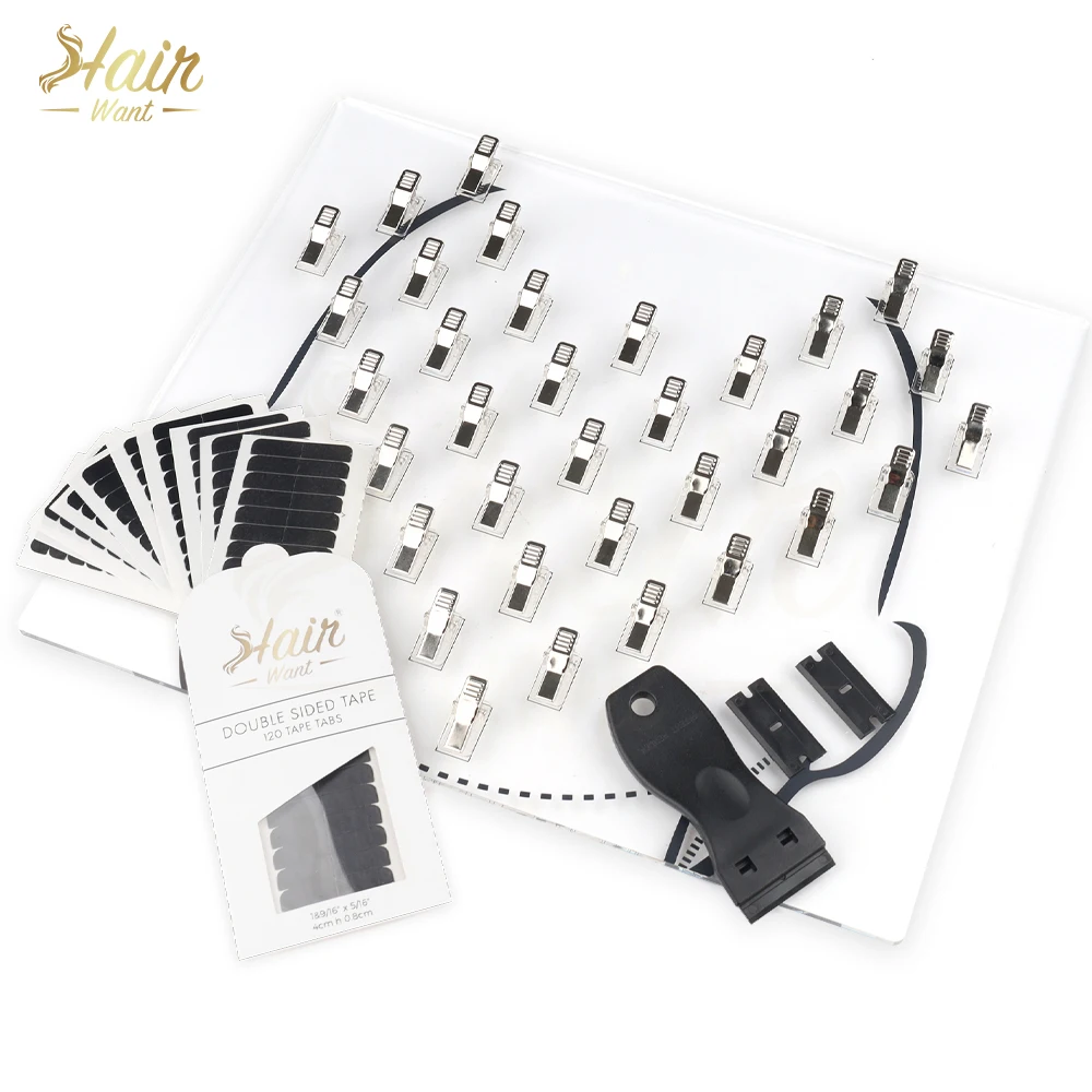 Hair Want Acrylic Tape In Placement Board Kit 120Tabs Double-Sided Hair Extension Tape Razor Scraper Kit Hair Separate Plate
Hair Want Acrylic Tape In Placement Board Kit 120Tabs Double-Sided Hair Extension Tape Razor Scraper Kit Hair Separate Plate