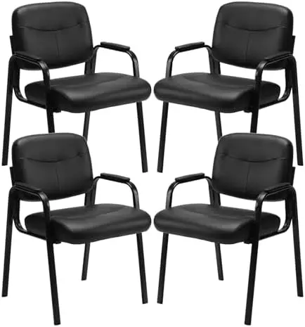 Waiting Room Chair Set of 4, Leather Stationary Office Guest Reception Chairs No Wheel,Comfy Padded Arms,for Conference
Waiting Room Chair Set of 4, Leather Stationary Office Guest Reception Chairs No Wheel,Comfy Padded Arms,for Conference