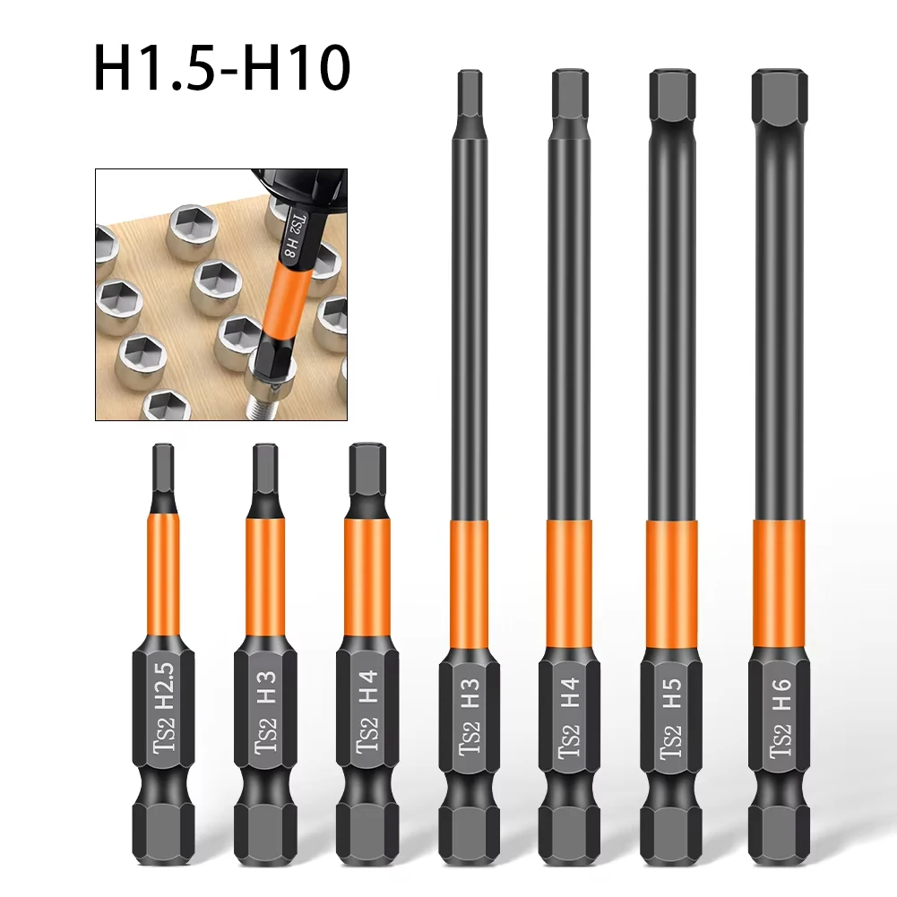 H1.5-H10 Single Head Reduced Shank Hex Screwdriver Bits S2 Steel Magnetic Hex Driver Bits 50L To 100L Air Screwdriver Bits
H1.5-H10 Single Head Reduced Shank Hex Screwdriver Bits S2 Steel Magnetic Hex Driver Bits 50L To 100L Air Screwdriver Bits