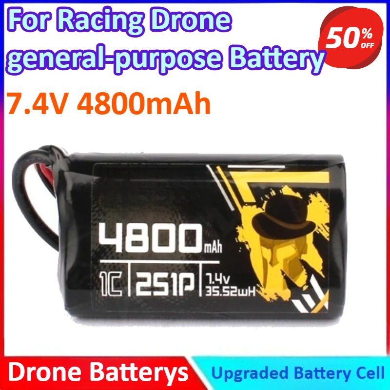2S 1C 7.4V 4800mAh Racing Drone general-purpose Battery for DC5521 Interface, 21700-Compatible with Racing Drone Goggles
2S 1C 7.4V 4800mAh Racing Drone general-purpose Battery for DC5521 Interface, 21700-Compatible with Racing Drone Goggles