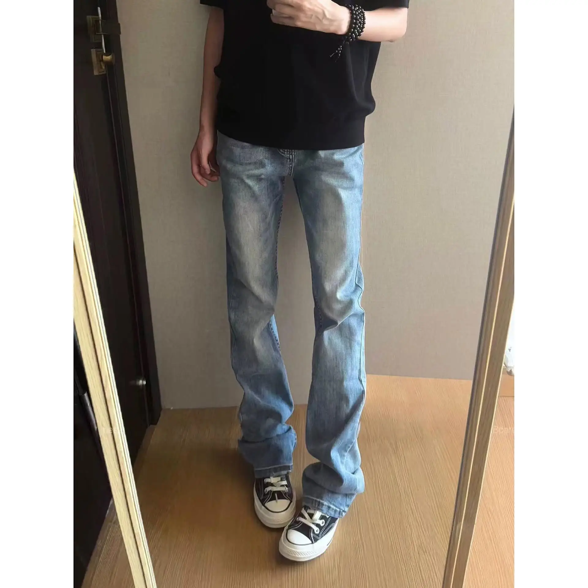 High Waist Straight Leg Jeans Blue Blade Design Men Women Casual Slimming Pants mid Rise Bootcut Trousers for ex
High Waist Straight Leg Jeans Blue Blade Design Men Women Casual Slimming Pants mid Rise Bootcut Trousers for ex