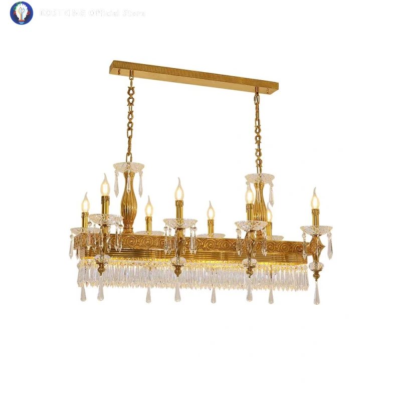 European All Copper Crystal Chandelier Villa Bedroom Living Restaurant Hotel Banquet Hall Decorative Pendent Light
European All Copper Crystal Chandelier Villa Bedroom Living Restaurant Hotel Banquet Hall Decorative Pendent Light