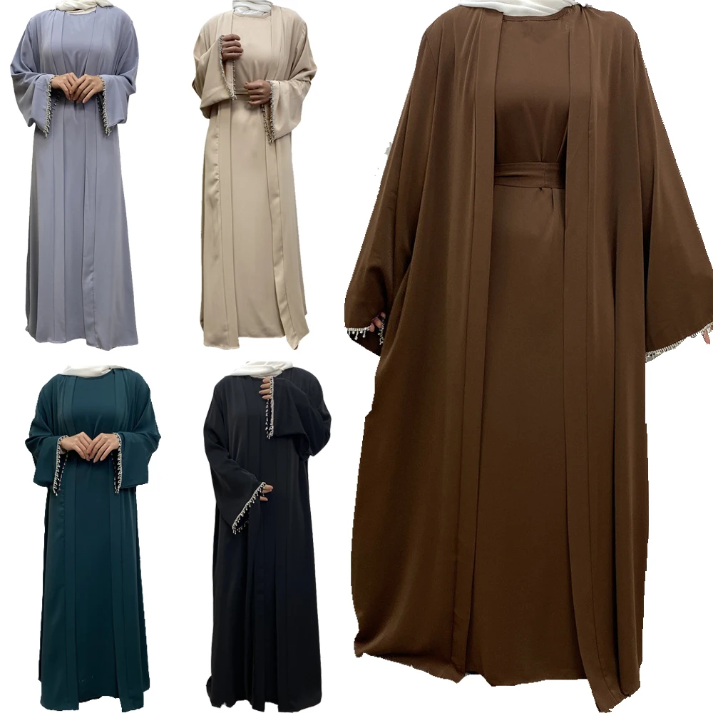 2025 New 2 Piece Abaya Kimono Matching Muslim Set Ramadan Abayas for Women Dubai Turkey Inner Hijab Dress Arab Islam Clothing
2025 New 2 Piece Abaya Kimono Matching Muslim Set Ramadan Abayas for Women Dubai Turkey Inner Hijab Dress Arab Islam Clothing