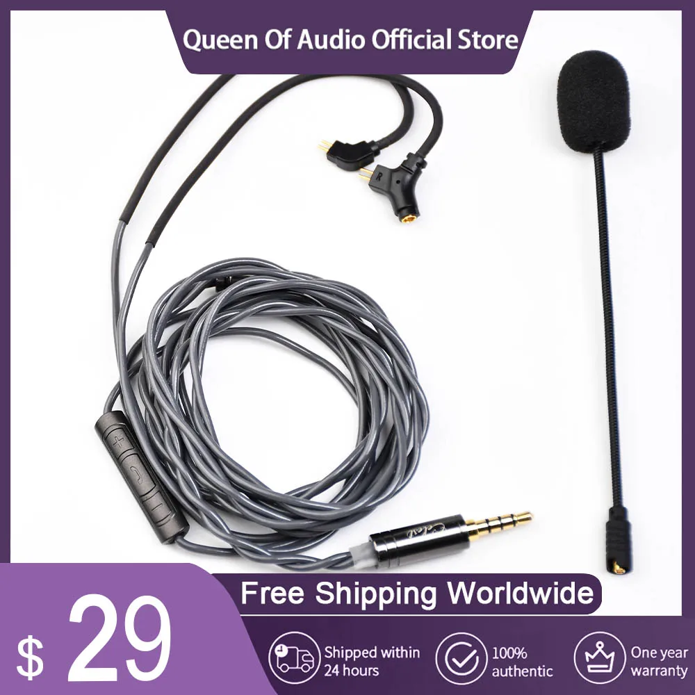 Kinera Celest Ruyi Earphone Cable With Detachable Boom Microphone 0.78 2pin/MMCX IEM Audio Gaming Esports Livestreaming Headset
Kinera Celest Ruyi Earphone Cable With Detachable Boom Microphone 0.78 2pin/MMCX IEM Audio Gaming Esports Livestreaming Headset