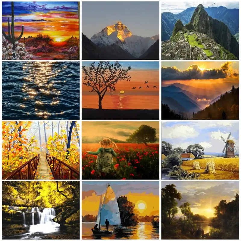 CHENISTORY 60x75cm Painting By Numbers Scenery Kits Canvas Painting DIY Coloring By Numbers Wall Art For Home Decor Gift
CHENISTORY 60x75cm Painting By Numbers Scenery Kits Canvas Painting DIY Coloring By Numbers Wall Art For Home Decor Gift