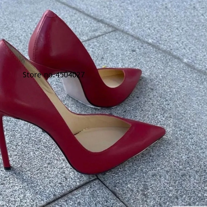 Burgundy Matte Leather V-Shaped Shallow Pumps 12cm 10cm 8cm Stiletto Heels Pointed Toe Slip-On Dress Shoes For Women
Burgundy Matte Leather V-Shaped Shallow Pumps 12cm 10cm 8cm Stiletto Heels Pointed Toe Slip-On Dress Shoes For Women